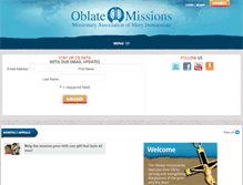 Tablet Screenshot of oblatemissions.org